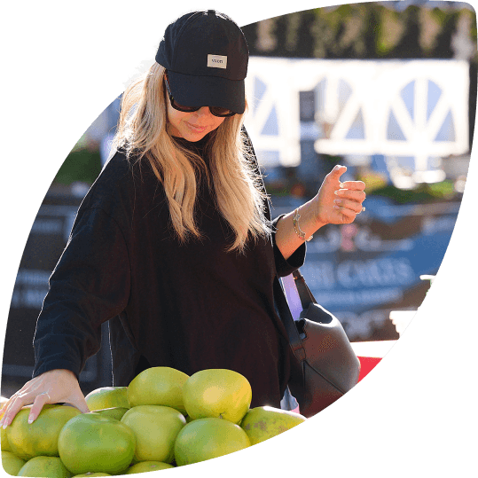 farmers market shopping